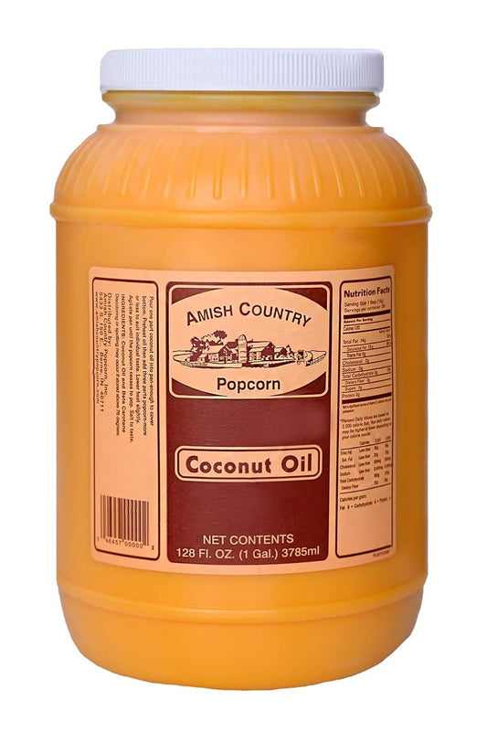 Amish Country Popcorn Coconut Oil 1 Gallon Old Fashioned Non GMO Gluten Free