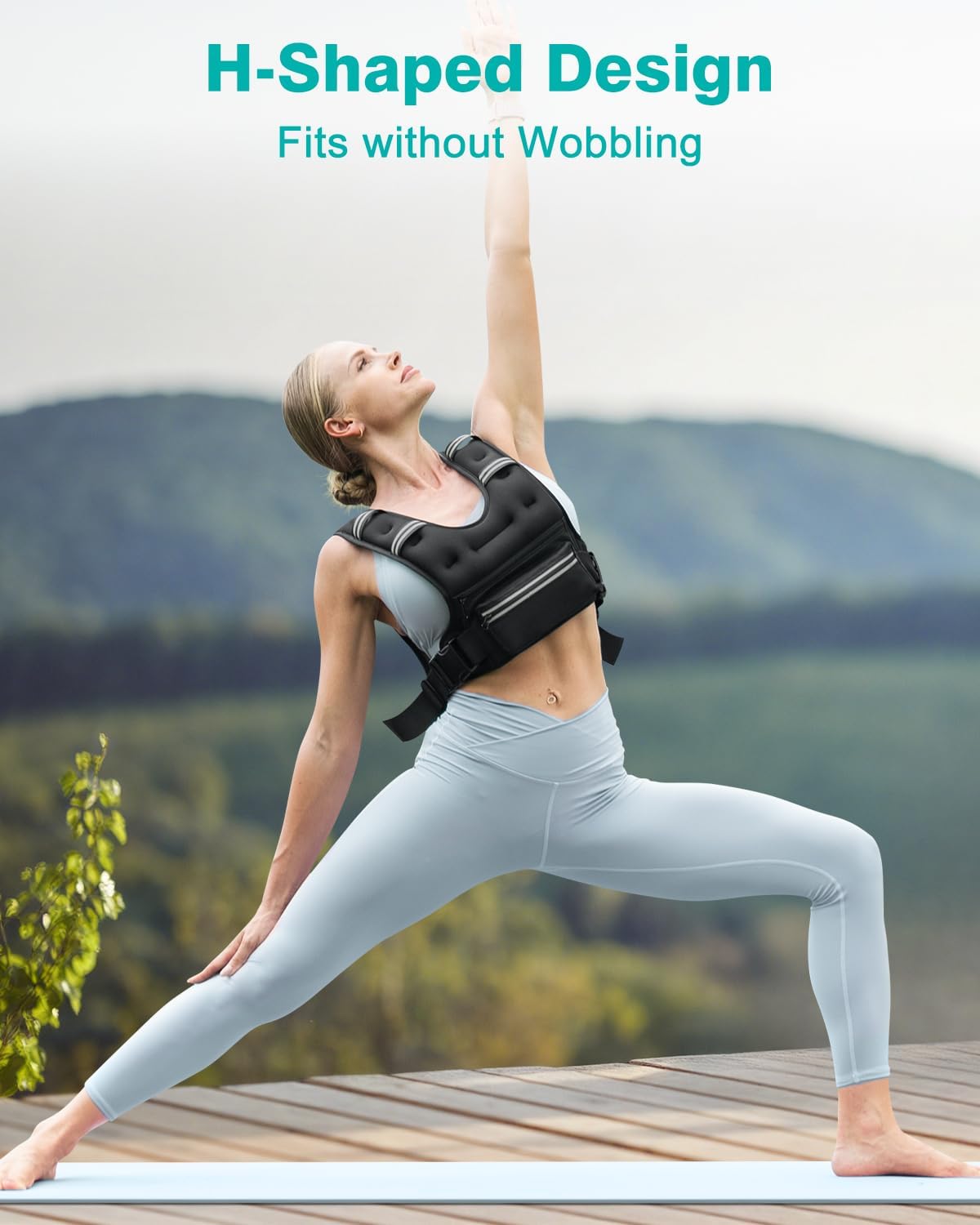 Adjustable Weighted Vest with Storage Pockets - Perfect for Workout, Running, Walking