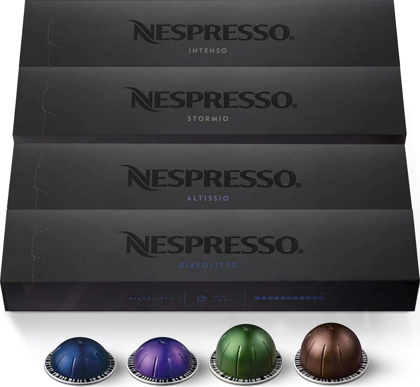 Nespresso Vertuo Dark Roast Coffee and Espresso Pods Variety Pack