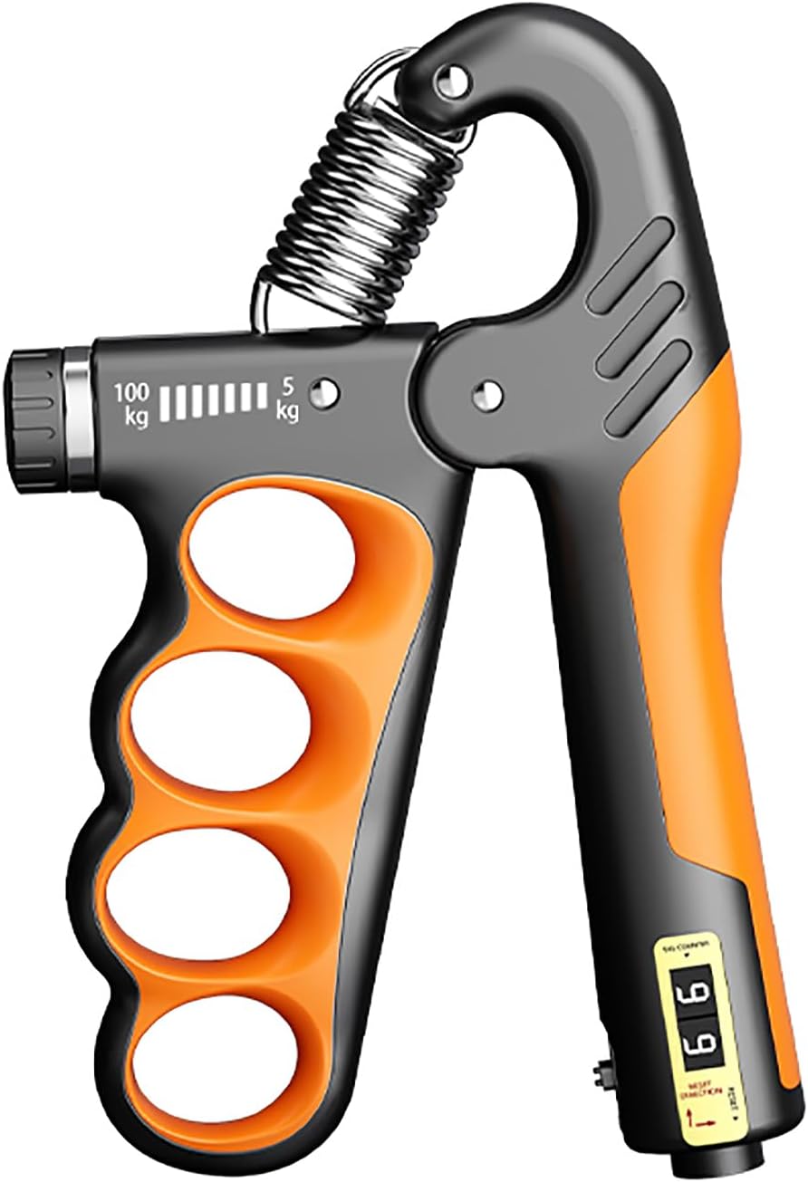 Grip Strength Trainer with Adjustable Resistance 5-100KG and Automatic Counter