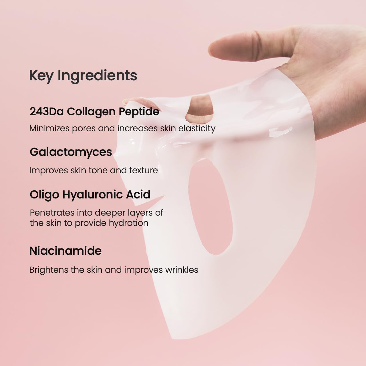 BIODANCE Bio-Collagen Real Deep Mask, Hydrating Overnight Hydrogel Mask, Pore Minimizing, Elasticity Improvement, 34g x4ea