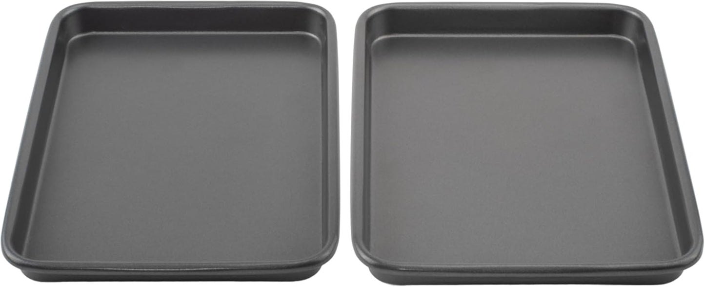 GoodCook Everyday Baking Sheet Set Nonstick Carbon Steel Standard-Sized Cookie Sheets for Even Baking, Bakeware Set Includes 3 Pans with Scratch-Resistant Finish, 13x9-Inch, Gray