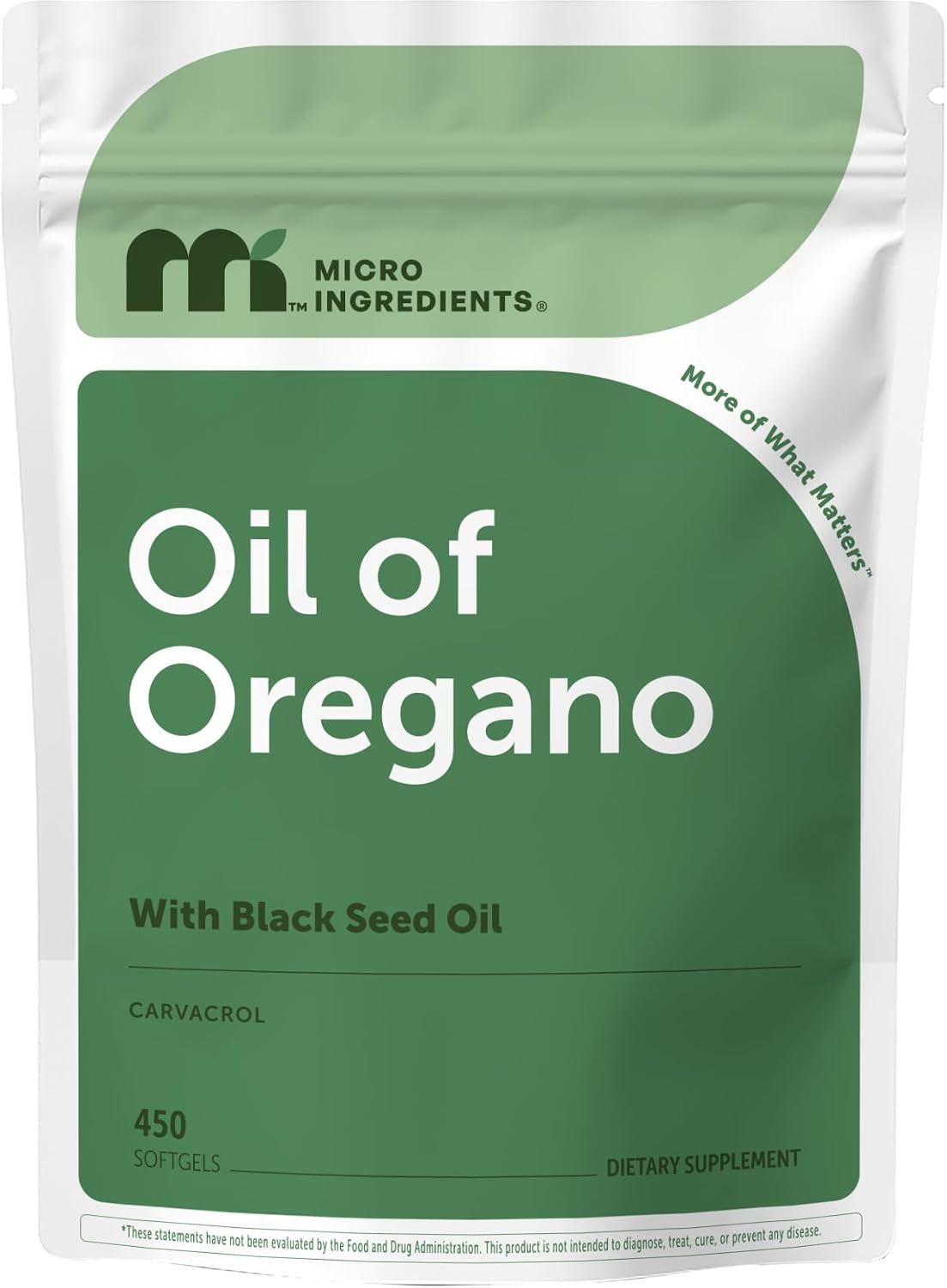 Micro Ingredients Oil of Oregano Softgels, 300 Count | 2 in 1 Formulated with Black Seed Oil | 4X Strength Carvacrol & Thymoquinone | Plant Based, Non-GMO