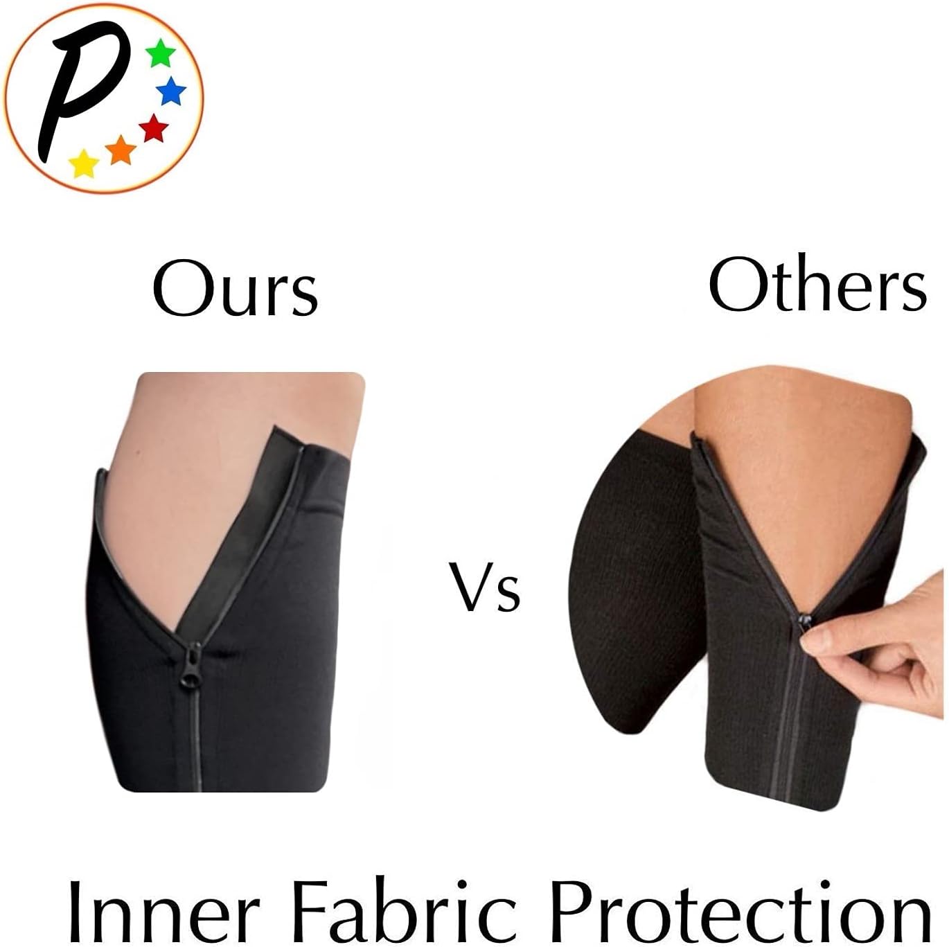 Presadee 15-20 mmHg Moderate Compression Open Toe Zipper Sock