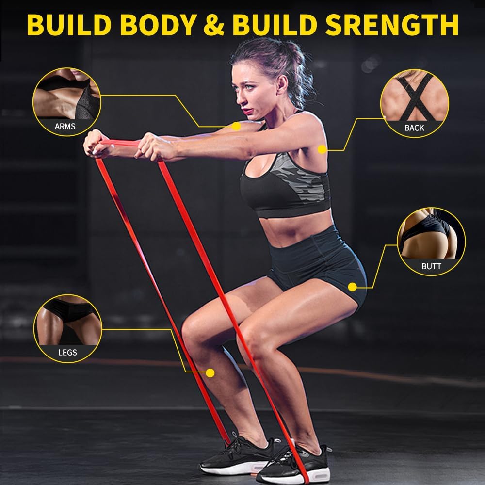 rosapoar natural latex resistance band pull up fitness exercise band