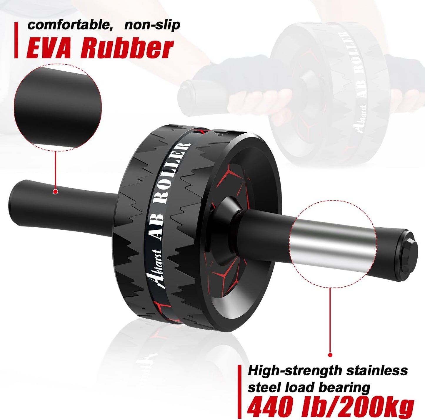 Abiarst Ultra-Wide Ab Roller Wheel for Abs & Core Strength Training