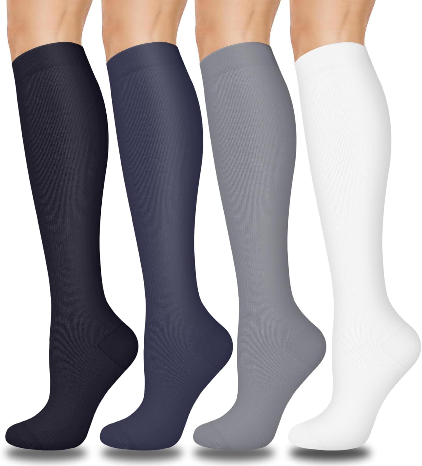 Aoliks Compression Socks for Women and Men, 4 Pairs, Gradient Compression