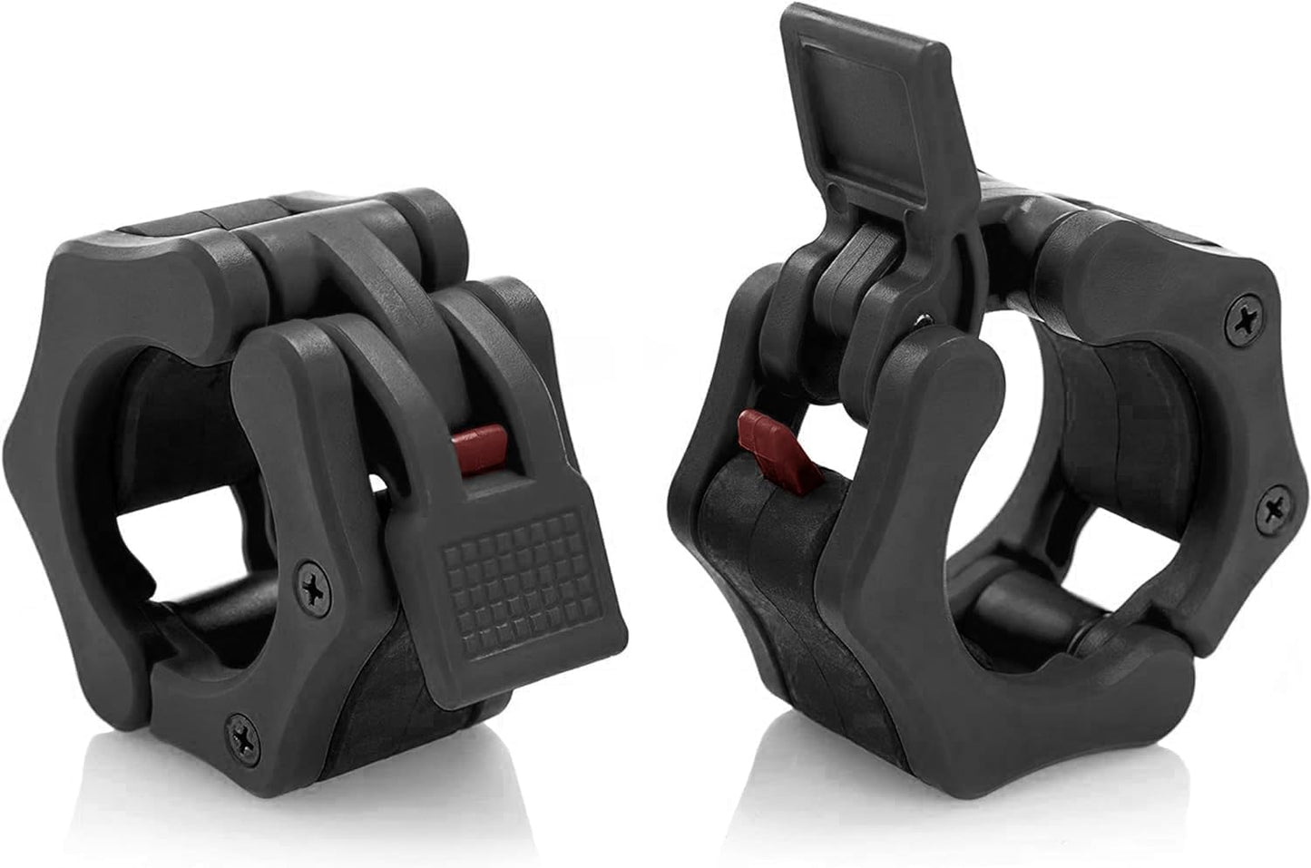 Olympic 2" Barbell Collars - Quick Release Locking Clamps for Workout Fitness