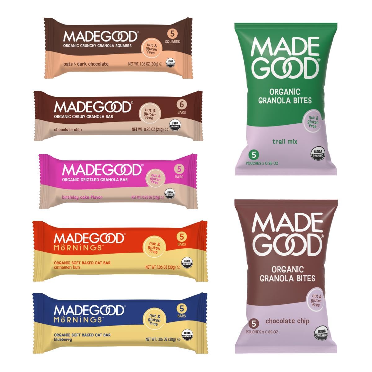 Gluten Free Granola Bars with Dark Chocolate and Vegetable Extracts, 40 Count