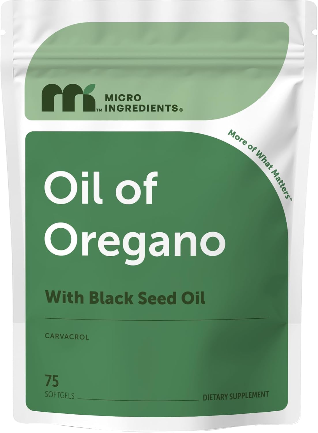 Micro Ingredients Oil of Oregano Softgels, 300 Count | 2 in 1 Formulated with Black Seed Oil | 4X Strength Carvacrol & Thymoquinone | Plant Based, Non-GMO