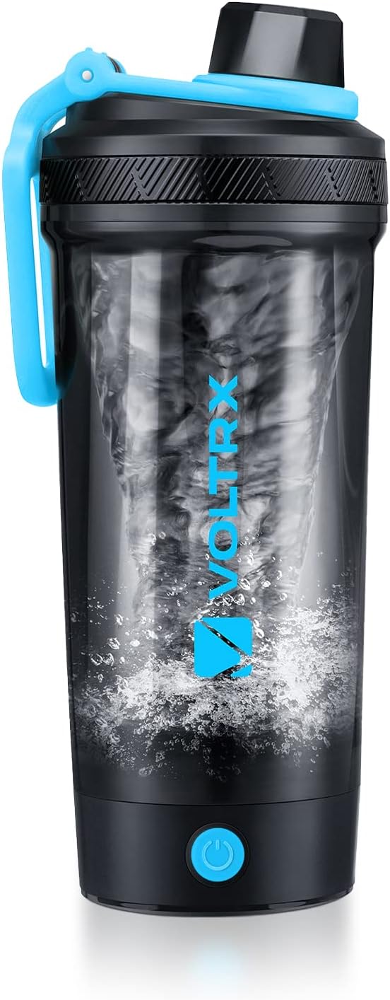 VOLTRX USB-C Rechargeable Electric Protein Shake Mixer Bottle, 24oz, BPA-Free