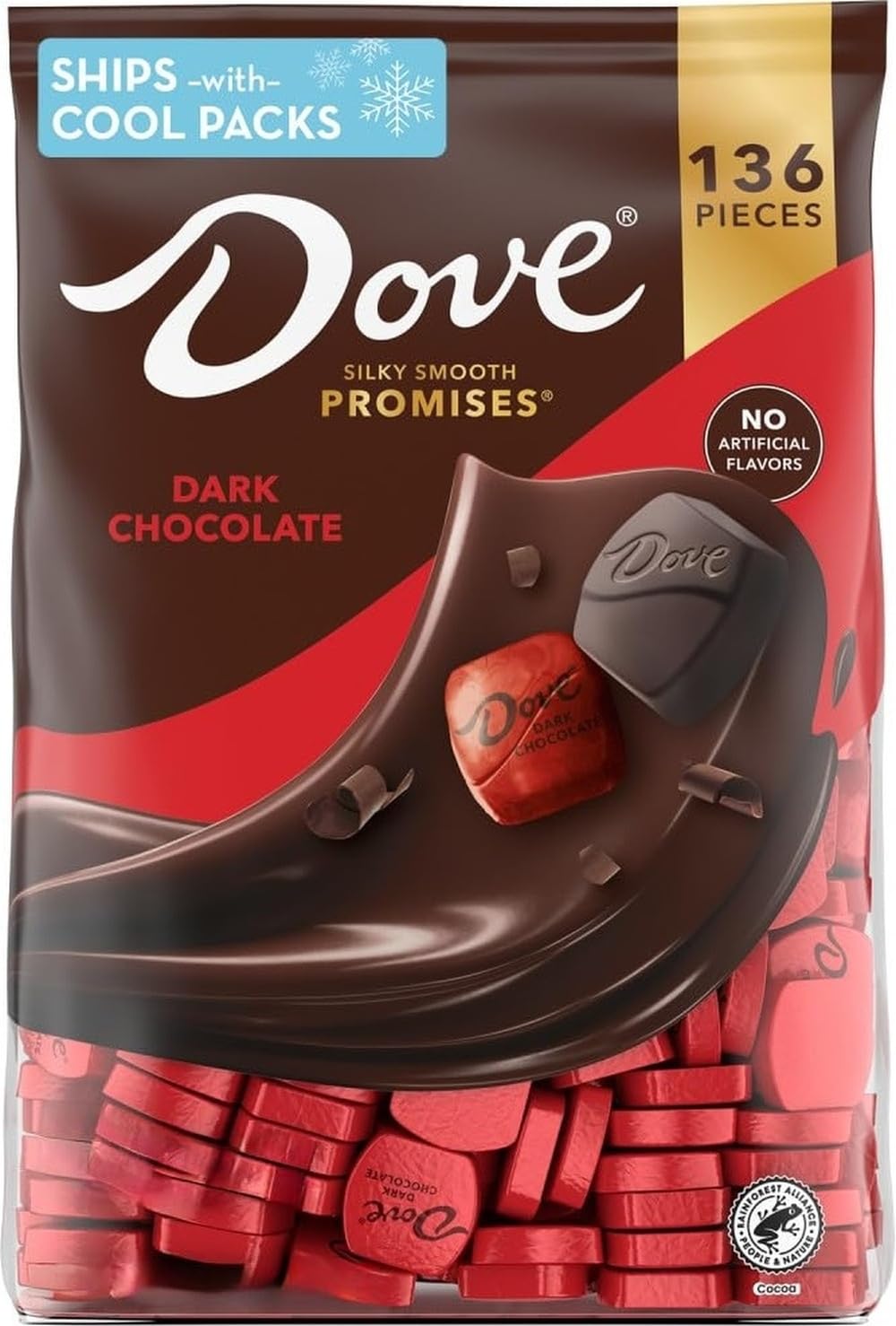 DOVE PROMISES Milk Chocolate Candy Individually Wrapped Bulk Pack (38.09 oz, 136 Piece) Bag