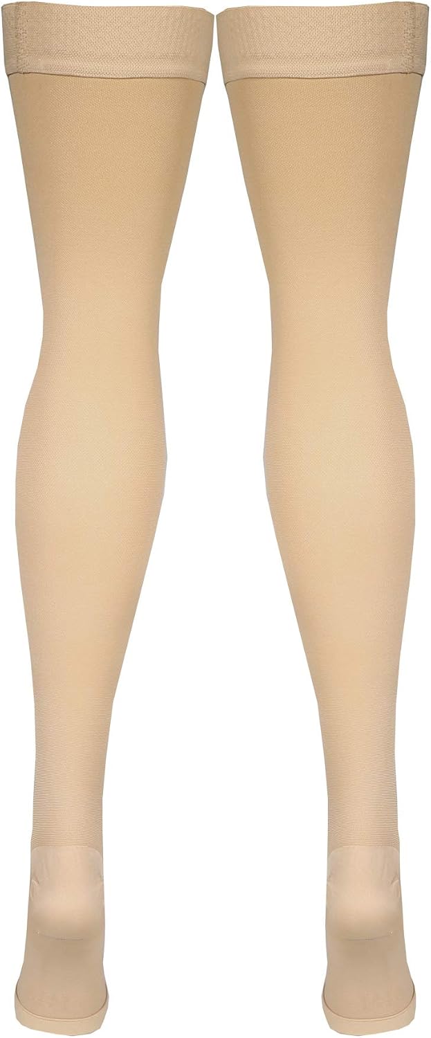 Amazon Basic Care Medical Compression Stockings 20-30 mmHg Beige Medium
