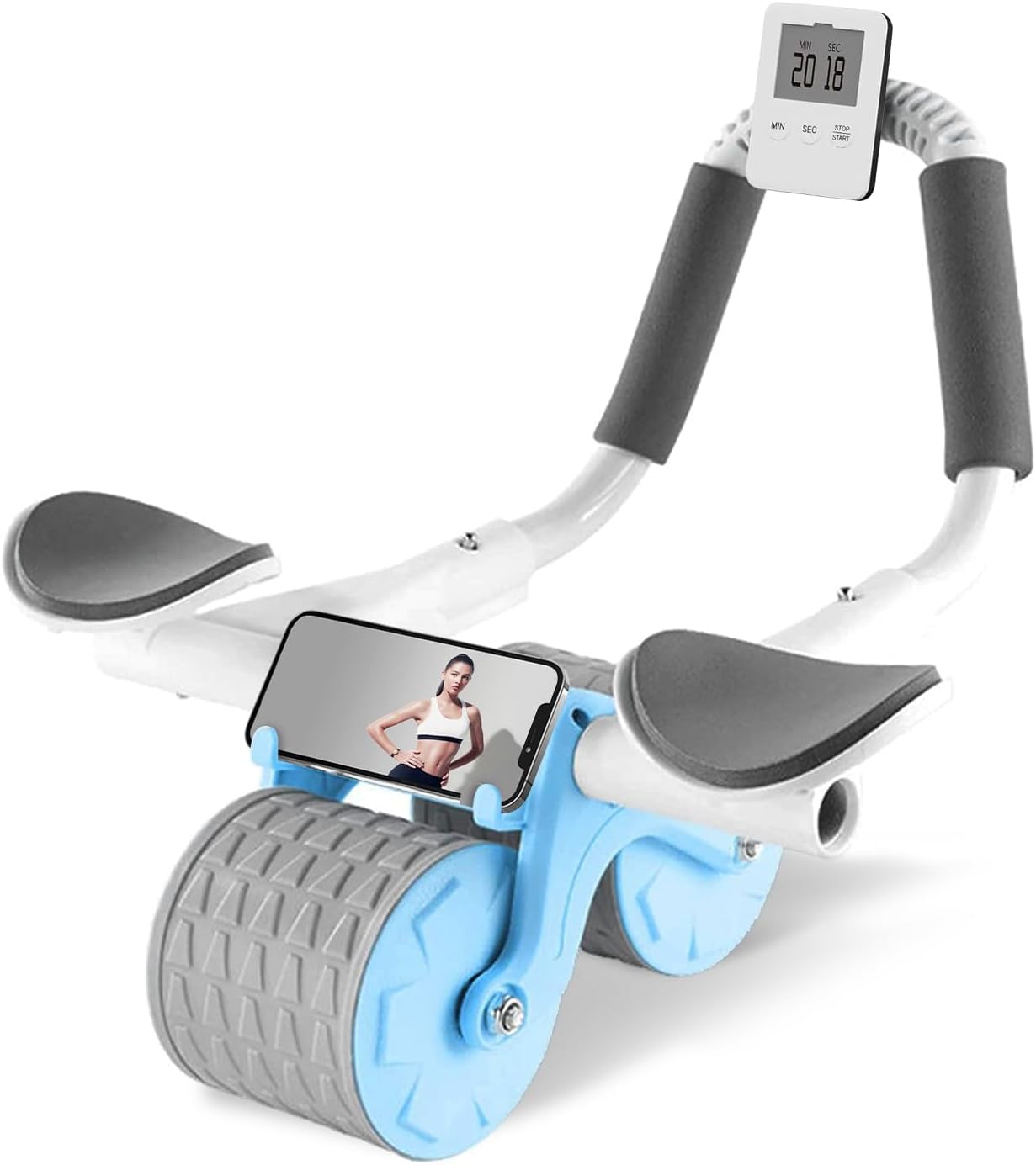 2026 Upgraded Automatic Rebound Ab Roller with Elbow Support for Core Strength Training