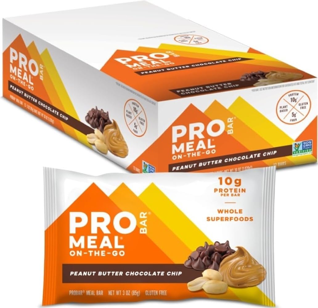 Plant-based meal replacement bar with whole food ingredients, oats, nuts, and seeds