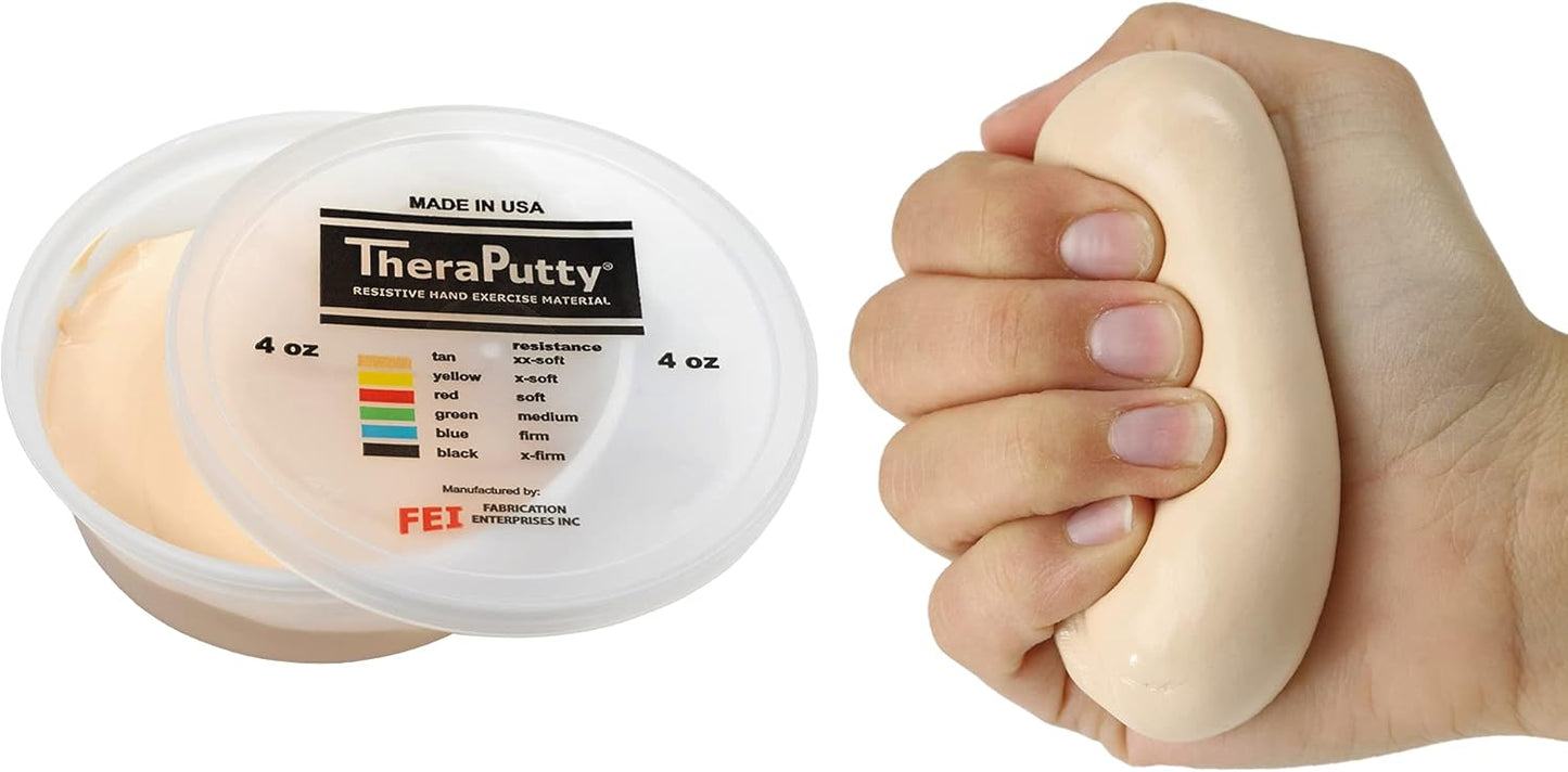 CanDo 10-0901 TheraPutty Standard Hand Exercise Putty, 2-ounce, Tan, 2oz