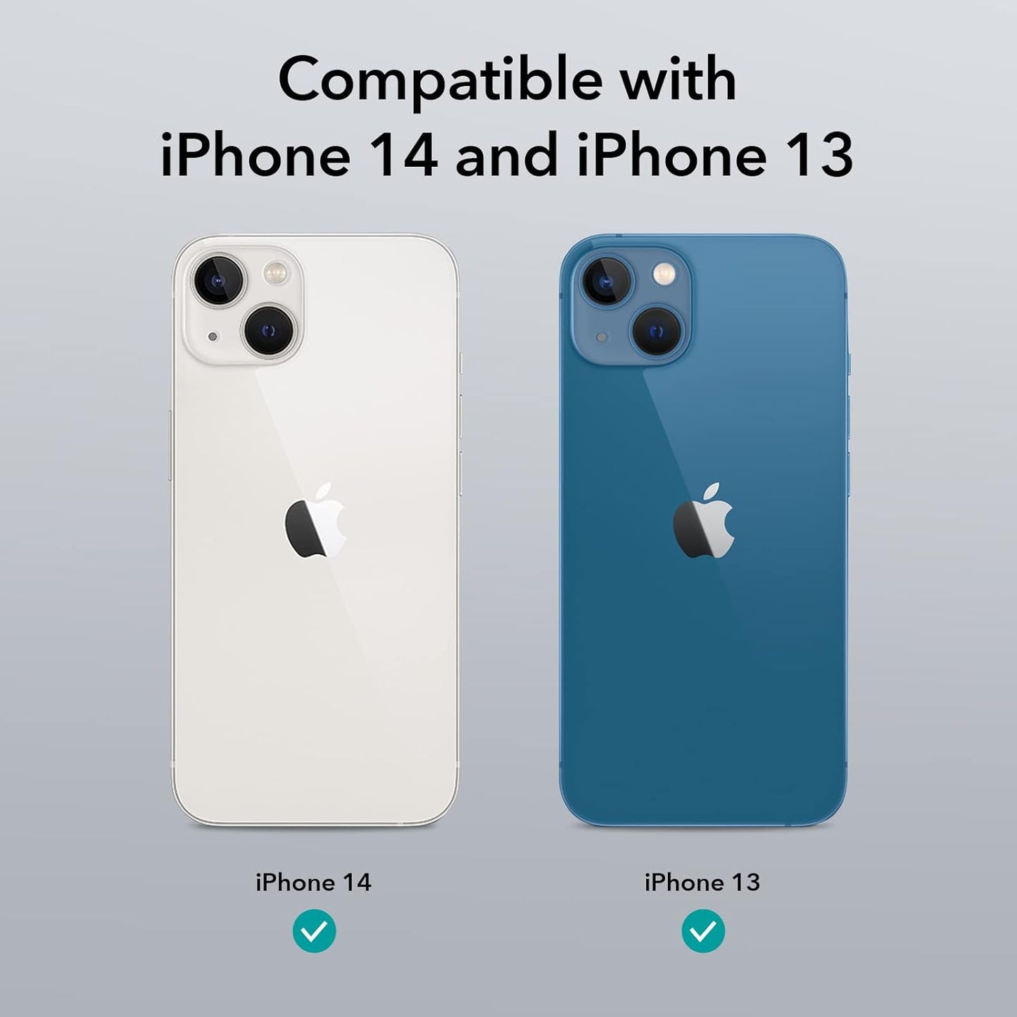 ESR for iPhone 14/iPhone 13 Case, Compatible with MagSafe, Classic Hybrid Magnetic Mobile Phone Case iPhone 14/13 Case, Military Standard, Drop Protection, Clear