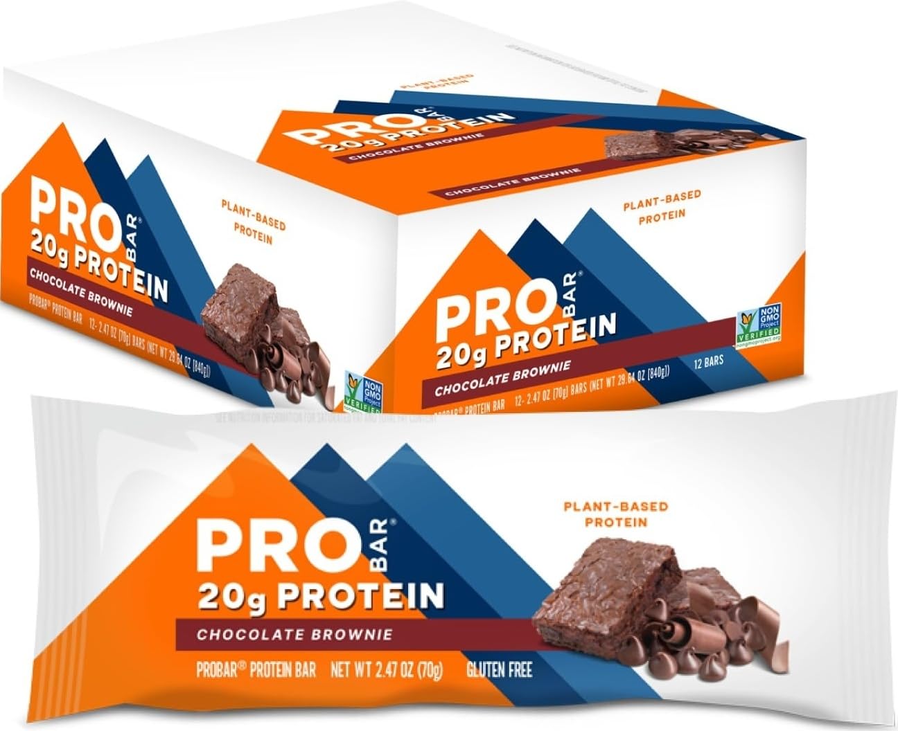 Plant-based protein bars with 20g protein, gluten-free, non-GMO, dairy-free, vegan snack