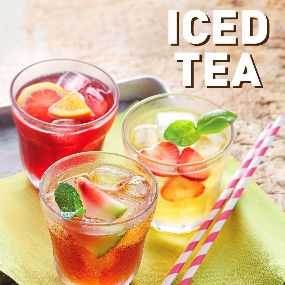 Hibiscus Sangria Iced Herbal Tea, 8 Large Quart-Sized Pouches, Naturally Caffeine Free