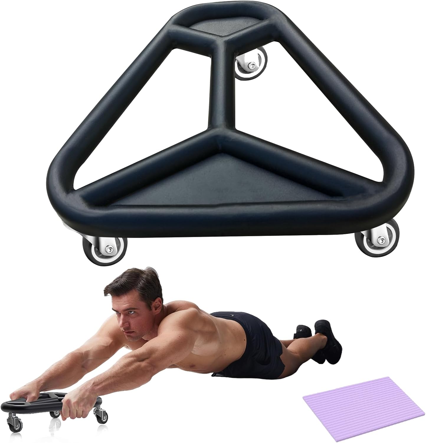 HOTWAVE Extra-Wide Ab Roller Wheel for Core Workout - Stable & Quiet Fitness Equipment
