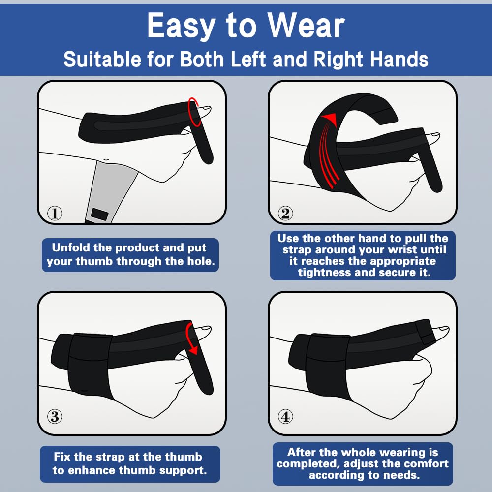 Reversible Thumb & Wrist Stabilizer Splint for Pain Relief and Arthritis Support