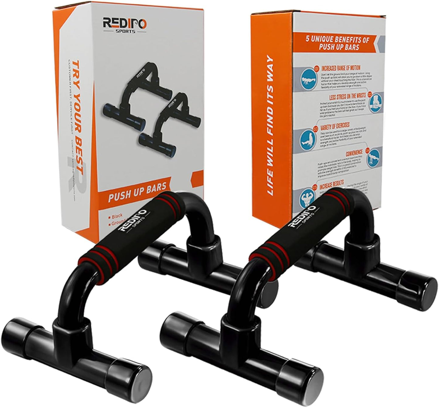 Push Up Bars for Strength Training - Ergonomic Pushup Stands with Anti-Slip Design