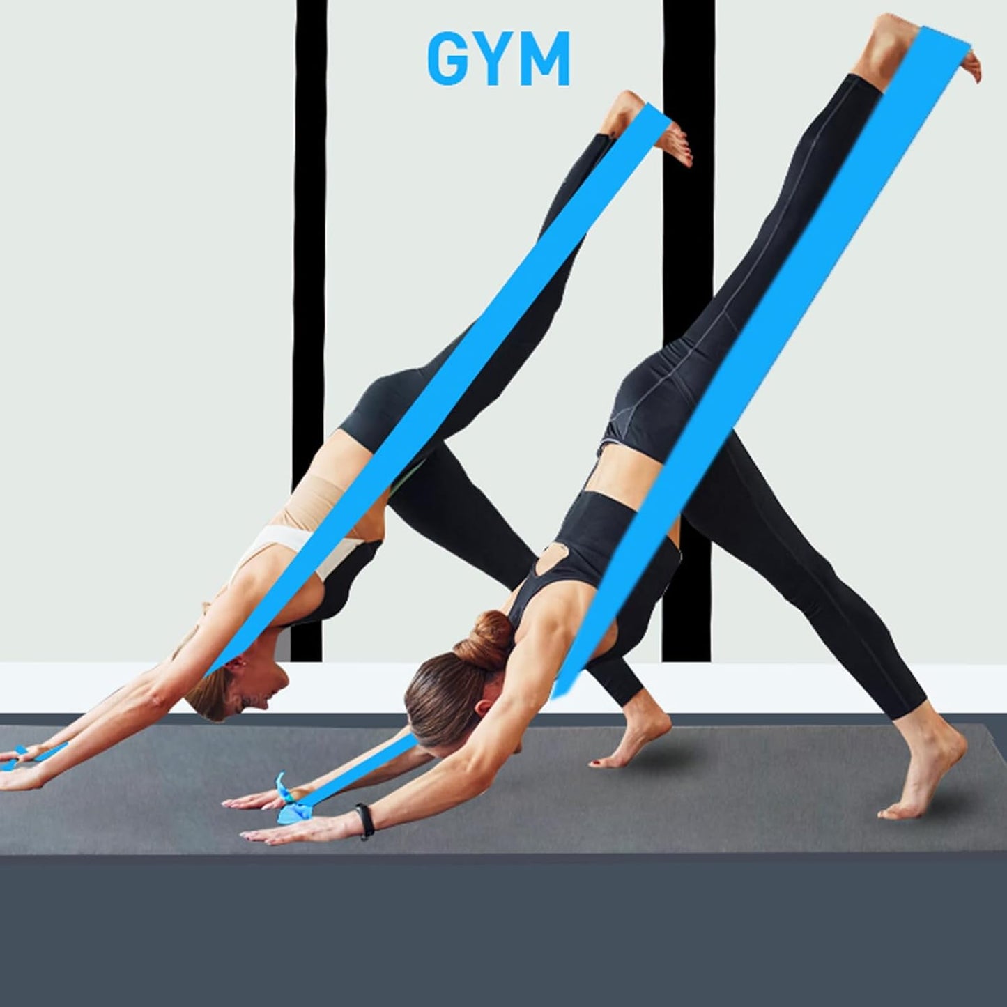 A AZURELIFE Resistance Bands - Latex-Free Exercise Bands for Strength Training, Yoga, Rehab