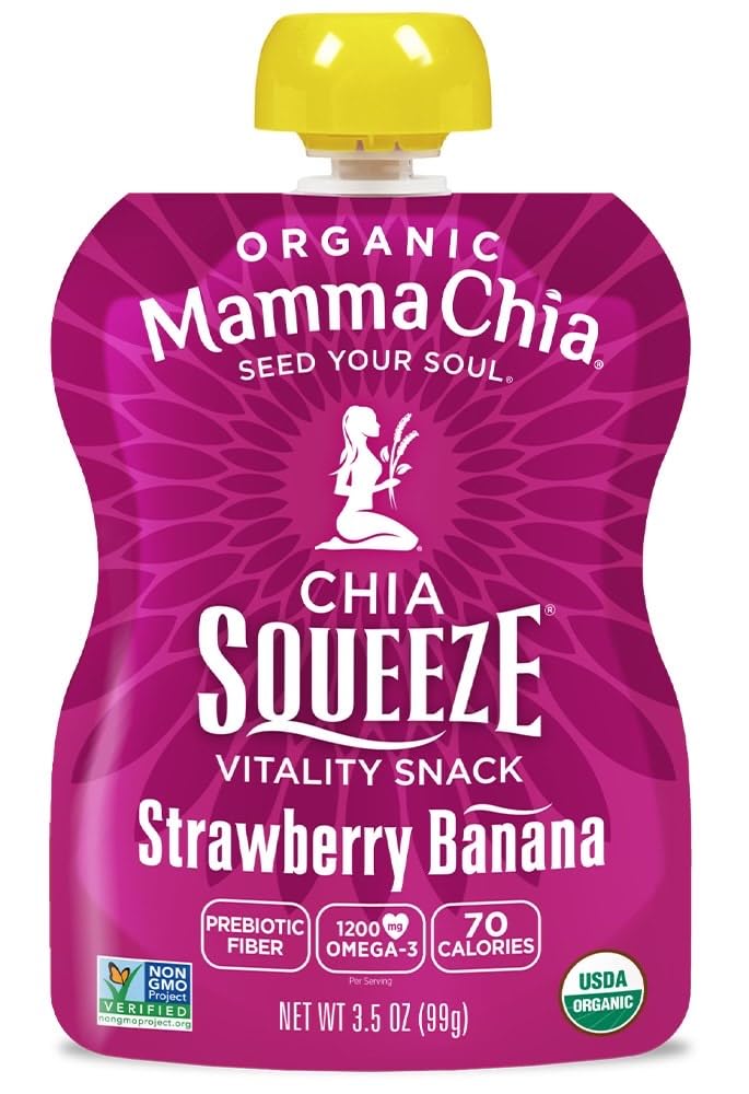 Mamma Chia Squeeze 5 variety (10 pack) Wild Raspberry,Green Magic,Blackberry bliss,Strawberry ,Mango coconut