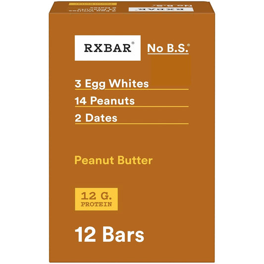RXBAR Protein Bars, 12g Protein, Gluten Free Snacks, 12 Count, 22oz Box