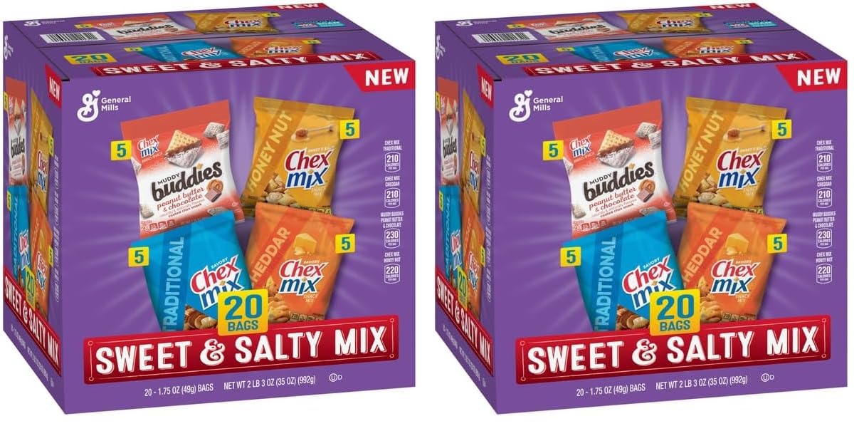 Sweet and Salty Snack Variety Pack with Chex Mix and Muddy Buddies