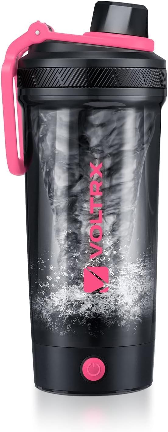 VOLTRX USB-C Rechargeable Electric Protein Shake Mixer Bottle, 24oz, BPA-Free