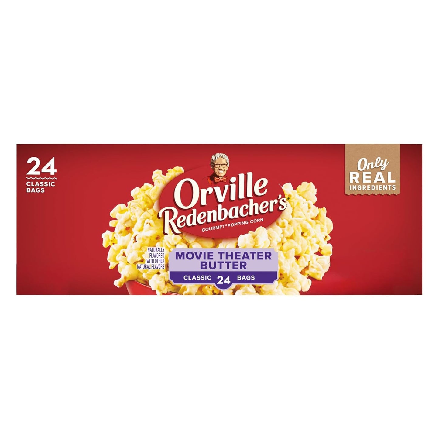 Orville Redenbacher's Microwave Popcorn, Movie Theater Butter Flavor, 3g Fiber, 24-Count