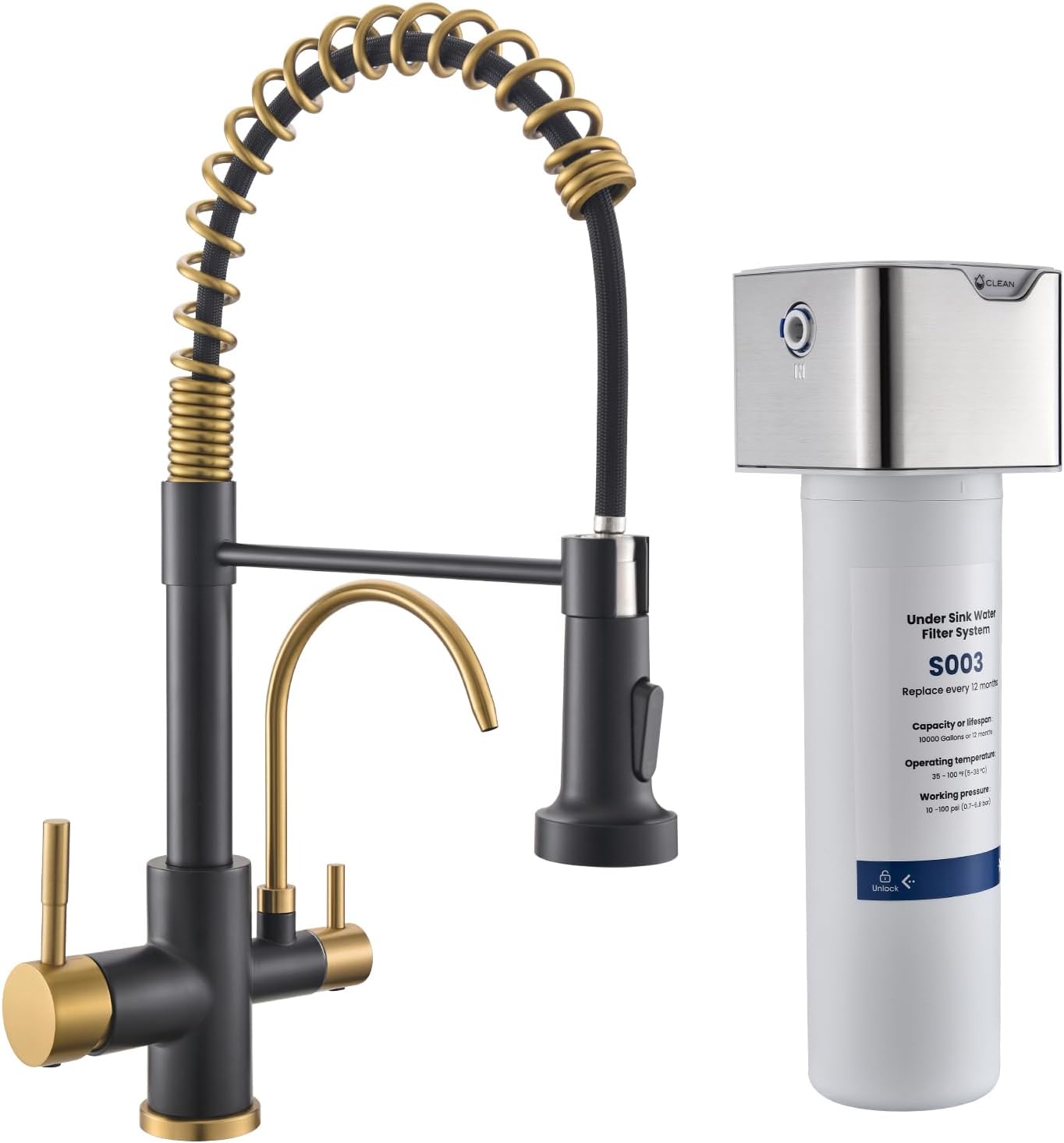 GIMILI Black Kitchen Faucet with Pull Down Sprayer Single Handle Single Hole Rv Kitchen Faucet for Farmhouse Bar Laundry Outdoor Sink