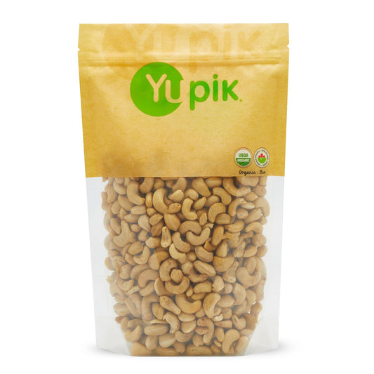 Yupik Organic Raw Cashews, 2.2 lb, Kosher, Gluten-Free, Non-GMO, Vegan, Unsalted, Unroasted, Crunchy Snack for Baking & Cooking
