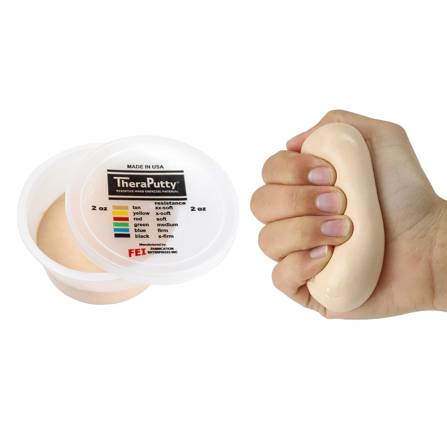 CanDo Theraputty Plus Hand Exercise Putty Green 2 oz Medium for Rehabilitation