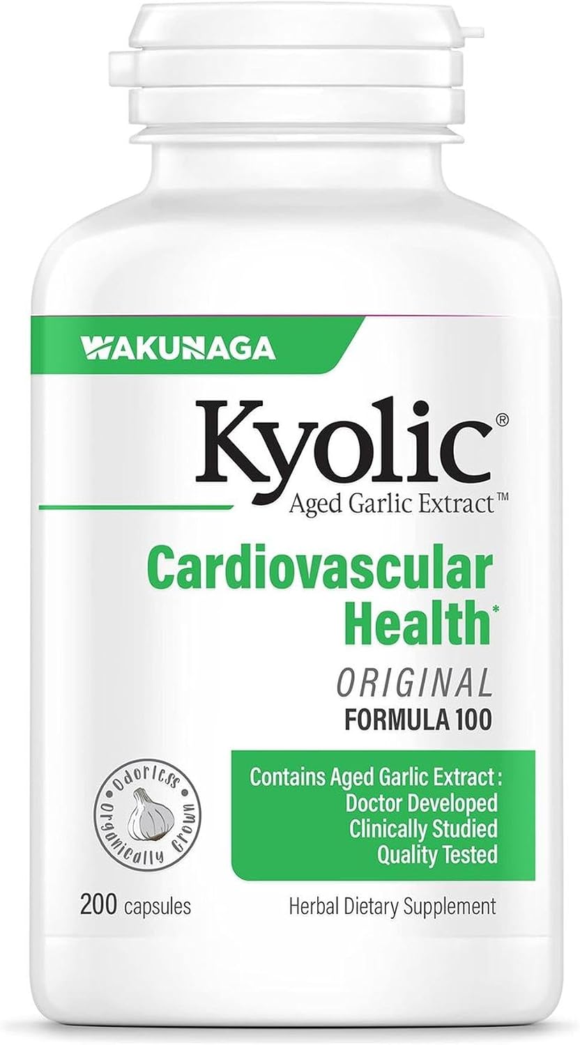 Kyolic Aged Garlic Extract Formula 100, Cardiovascular Health*, 300 Capsules.
