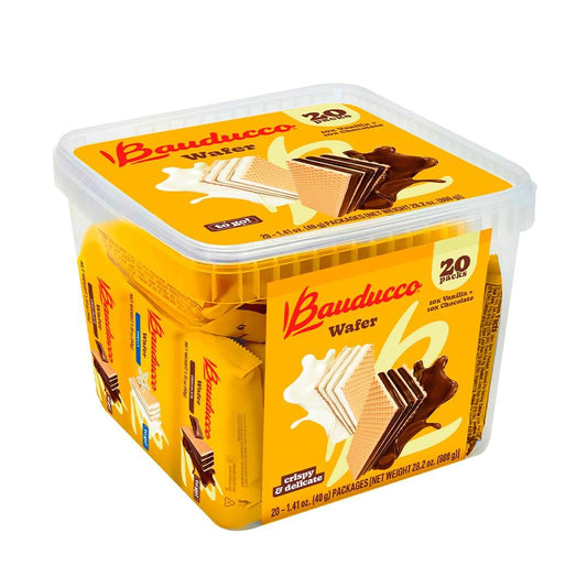 Bauducco Chocolate and Vanilla Wafer Cookies, 28.2oz, Pack of 20