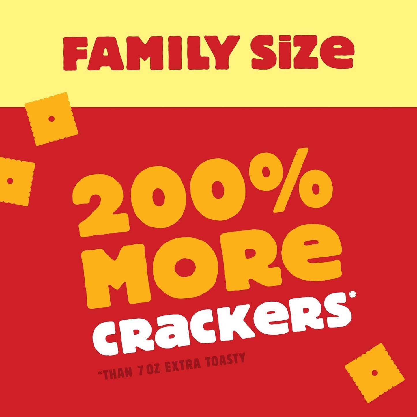 Cheez-It Extra Toasty Baked Snack Crackers Family Size 21oz Box