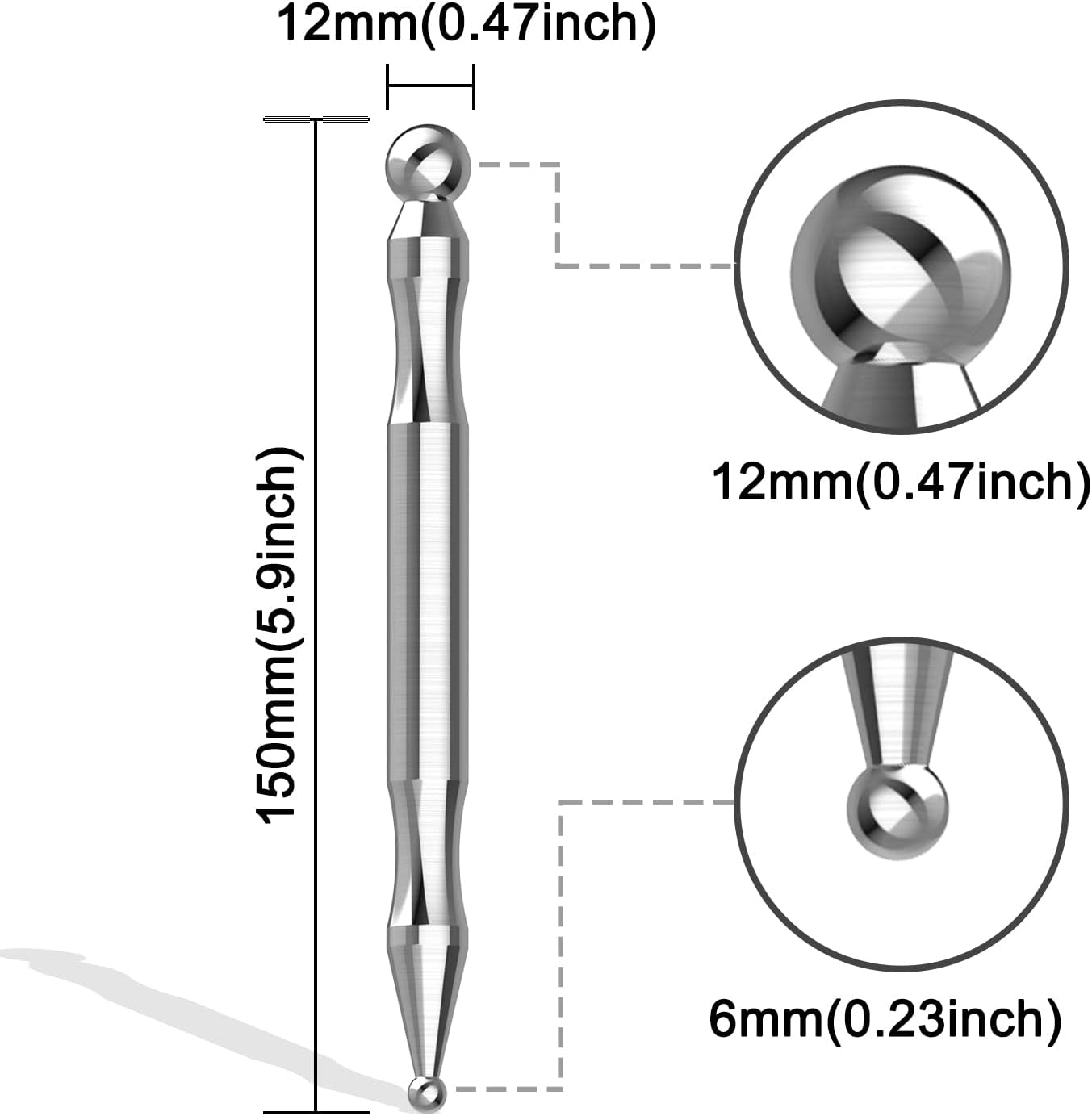 Stainless Steel Acupuncture Pen, Facial Reflexology and Deep Tissue Massage Tool