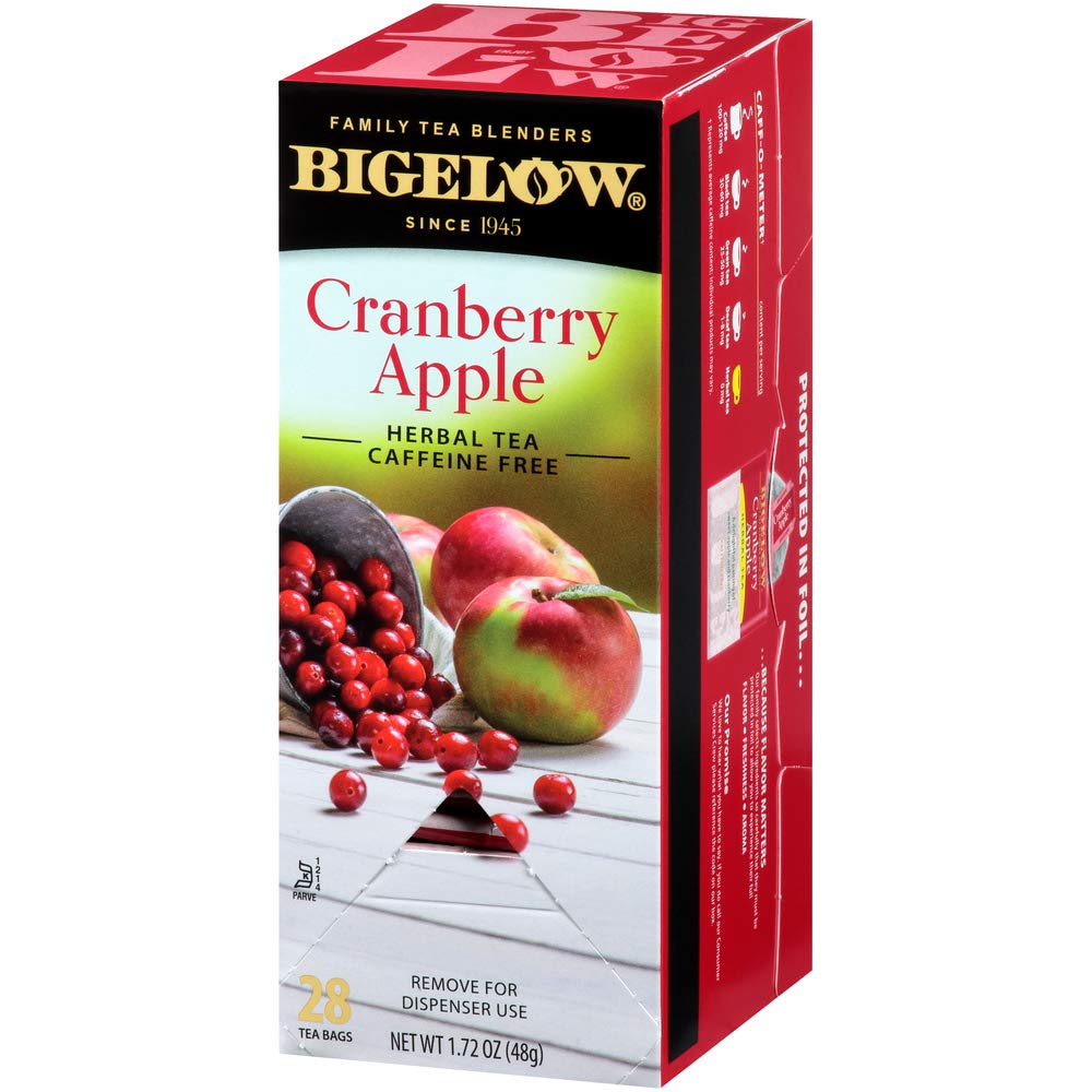 Bigelow Cranberry Apple Herbal Tea Bags 28-Count Box Pack of 1