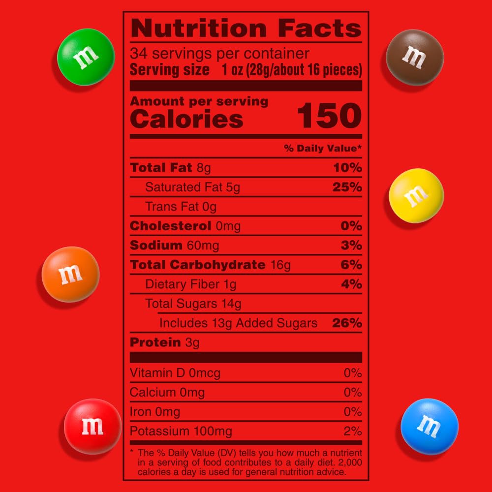 M&M'S Summer Peanut Butter, Chocolate Candy, Party Size, 34 oz Resealable Bulk Candy Bag