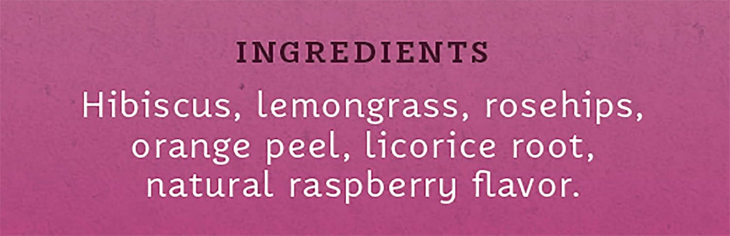 Stash Tea Wild Raspberry Hibiscus Herbal Tea, 100 Tea Bags, Packaging May Vary