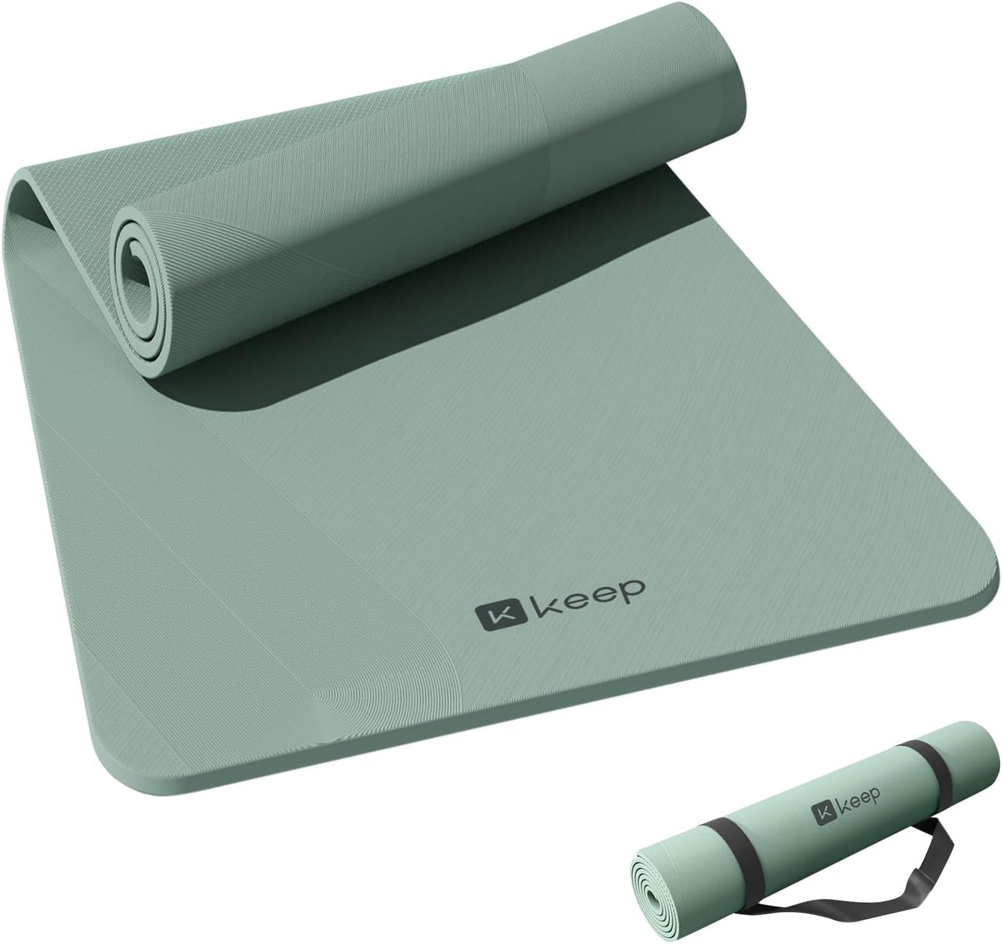 KEEP 7mm Thick Non-Slip Yoga Mat - Extra Wide 32" Fitness Mat for Home Workouts