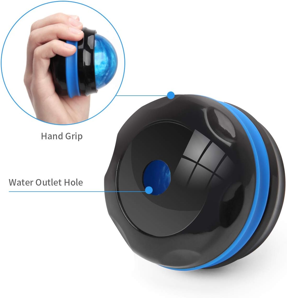 Coolrunner Manual Roller Massager, 2-Pack Handheld Self Massage Therapy Tool