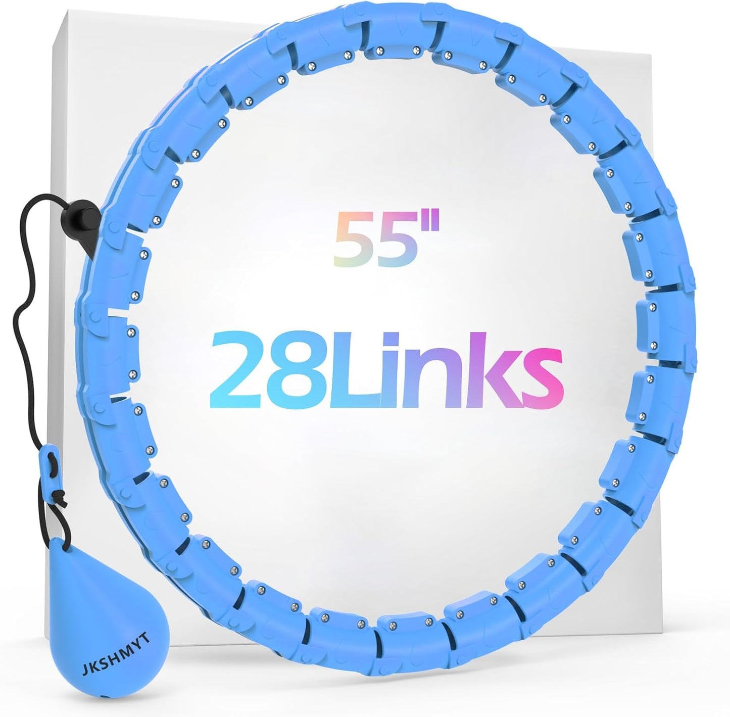 Weighted Hula Hoop for Adults - 47" Fitness Hoop with 24 Detachable Links for Weight Loss