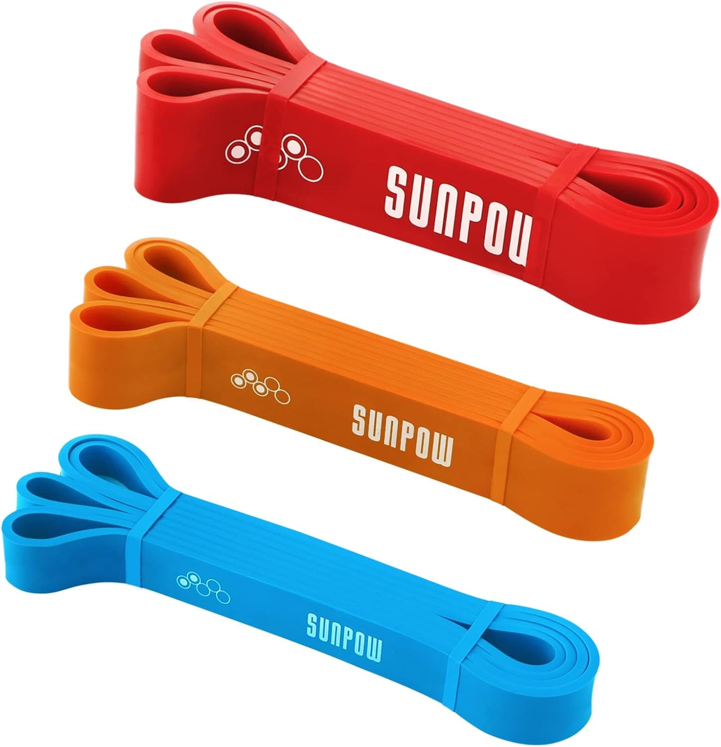 SUNPOW Pull Up Assistance Bands, Set of 5 Heavy Duty Resistance Bands