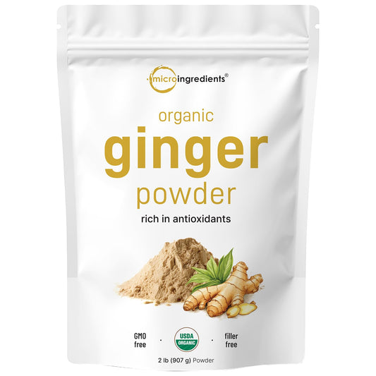 Organic Ginger Powder 2lbs - Premium Spice & Seasoning for Baking, Cooking & Tea