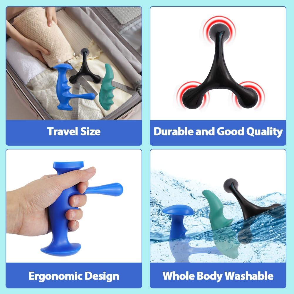 Abnaok Manual Trigger Point Massage Tool and Thumb Saver for Deep Tissue Massage