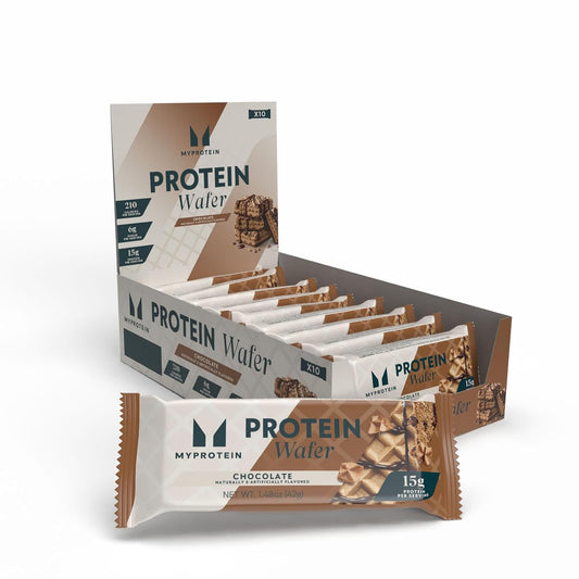 Myprotein Crispy Protein Wafers, 15g Protein, Box of 10, Chocolate