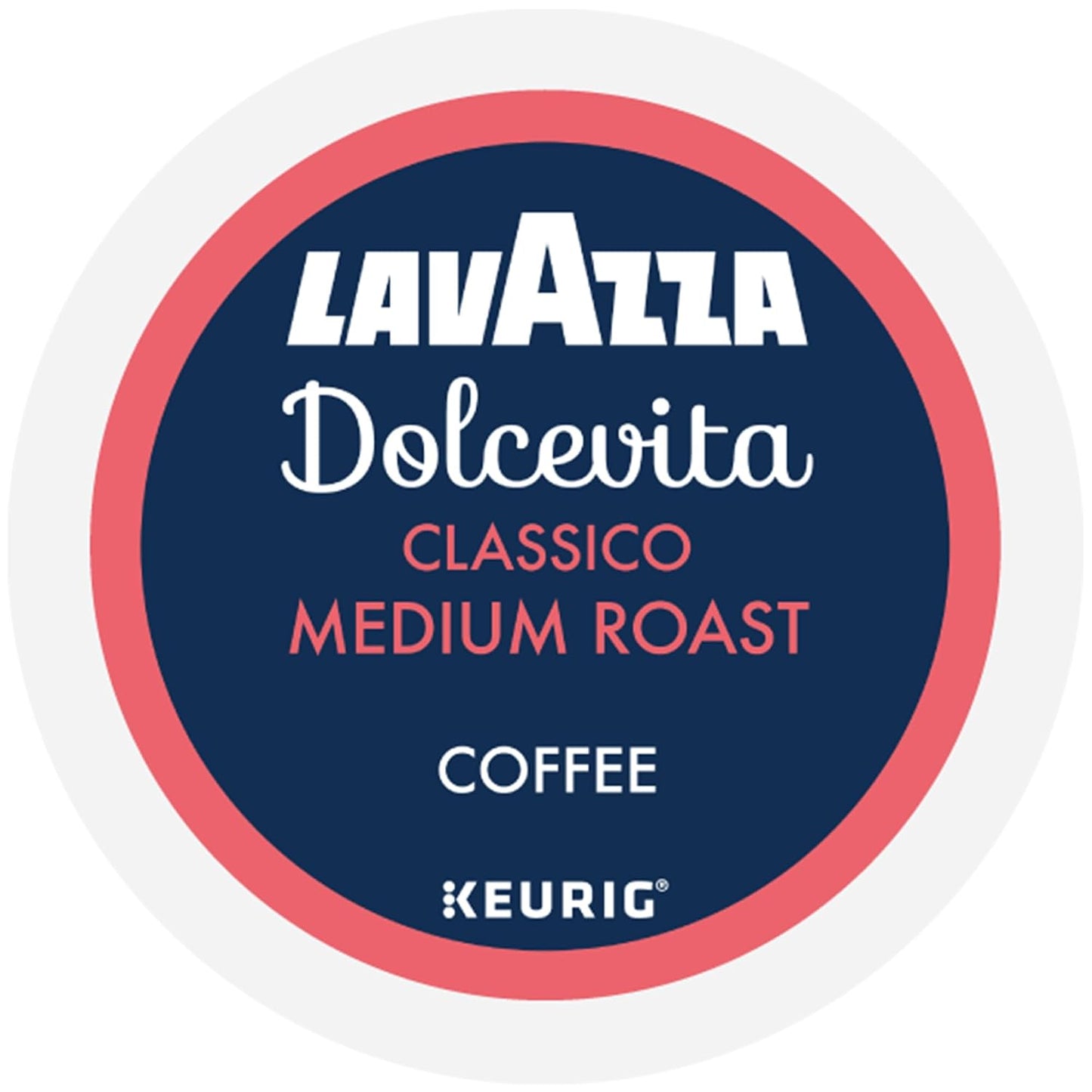 Lavazza Dolcevita Classico single-serve coffee pods for Keurig K-cup machines, medium roast, 60-count box